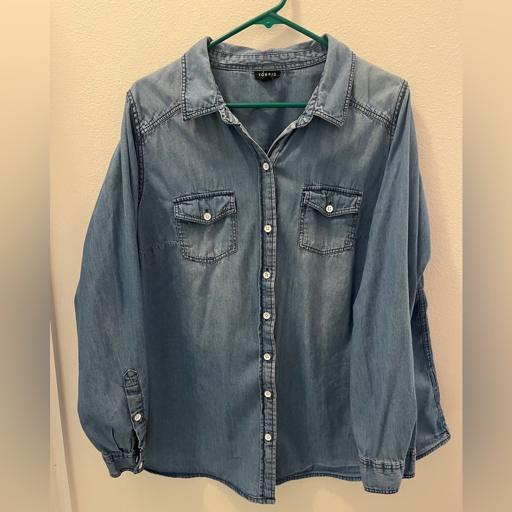 Torrid Size 1 Denim Shirt
